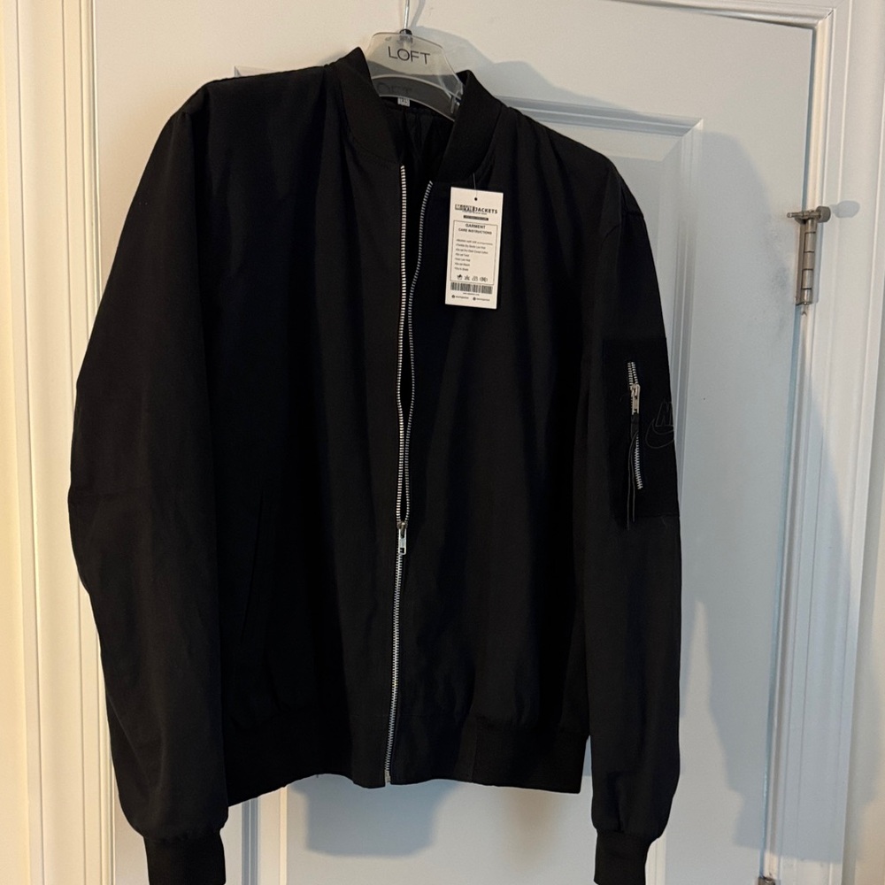 Classic Black Bomber Jacket